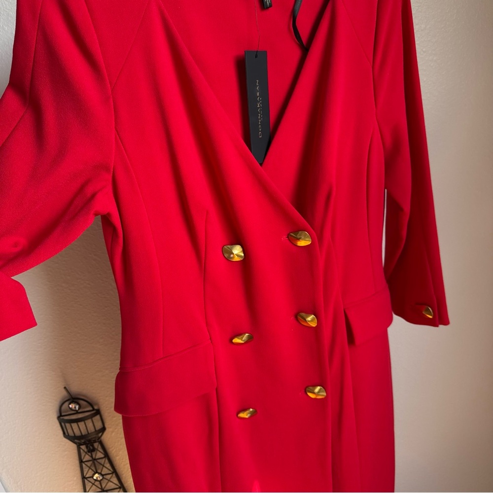 NWT Donna Karan Cady Crepe V-Neck 3/4 Sleeve Jacket Dress Sz 8 - Picture 7 of 10